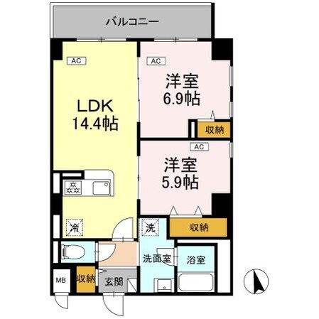 カスタリア西船橋IIの物件間取画像